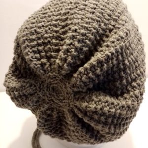 Bonnet en laine de Mérinos - Point de sable