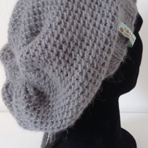 Bonnet en laine d'alpaga - Point de mousse géant