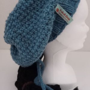 Bonnet en laine de Mérinos - Point de blé
