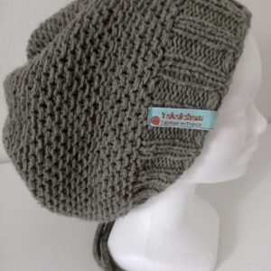 Bonnet en laine de Mérinos - Point de mousse géant